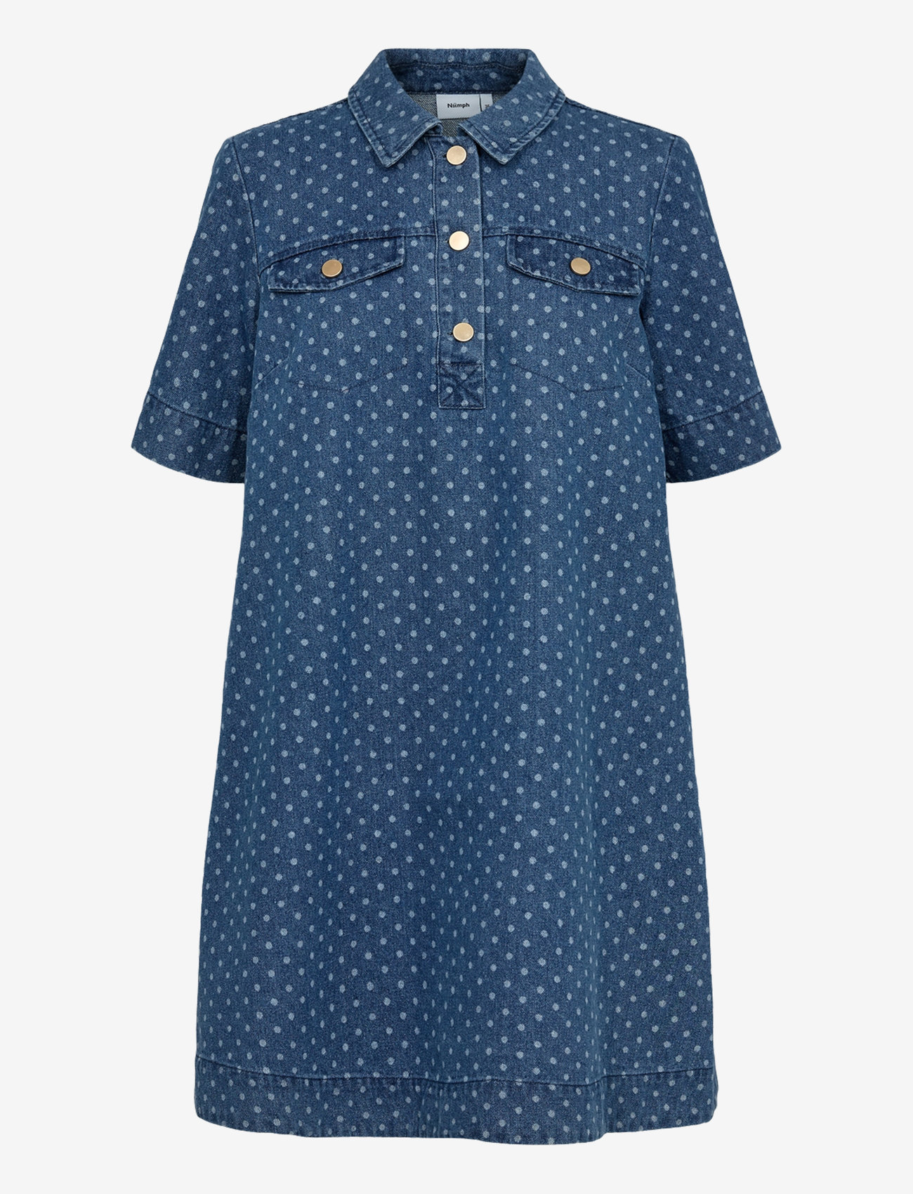 Nümph - NUHADDIE DRESS - denimkjoler - medium blue denim - 1