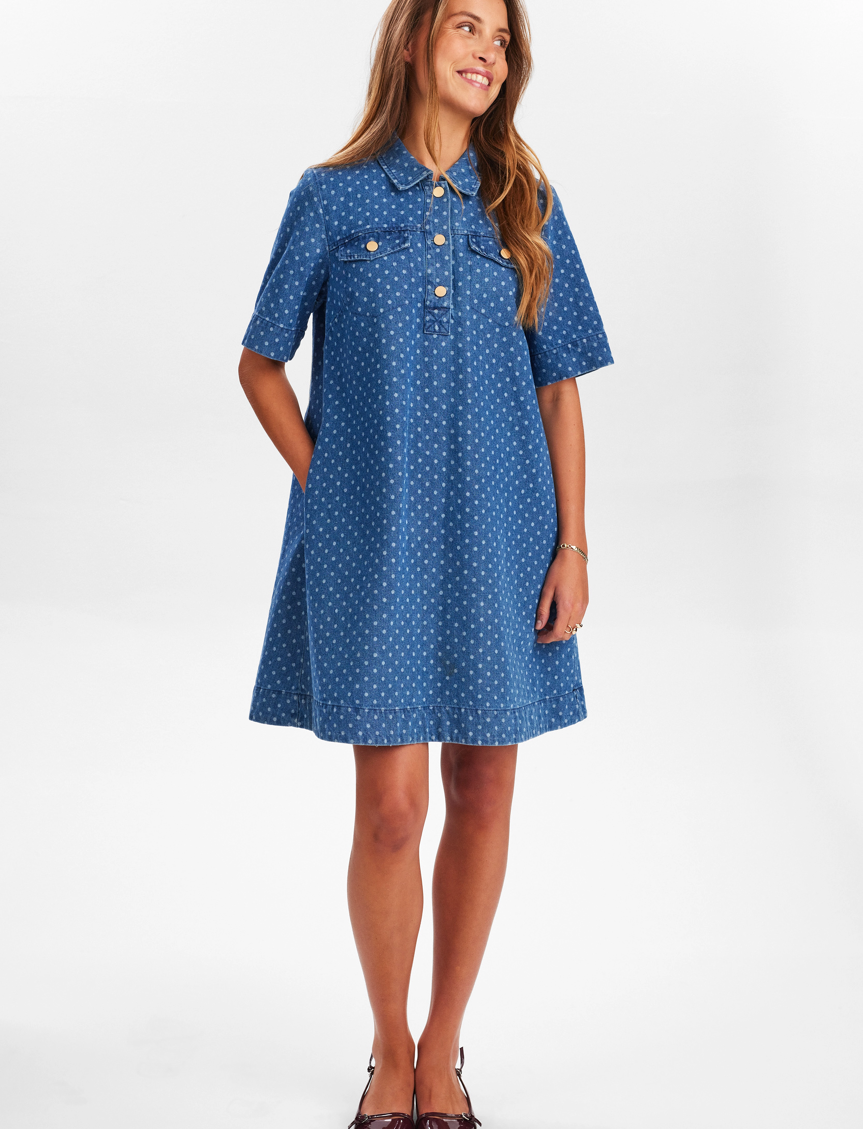 Nümph - NUHADDIE DRESS - medium blue denim - 4