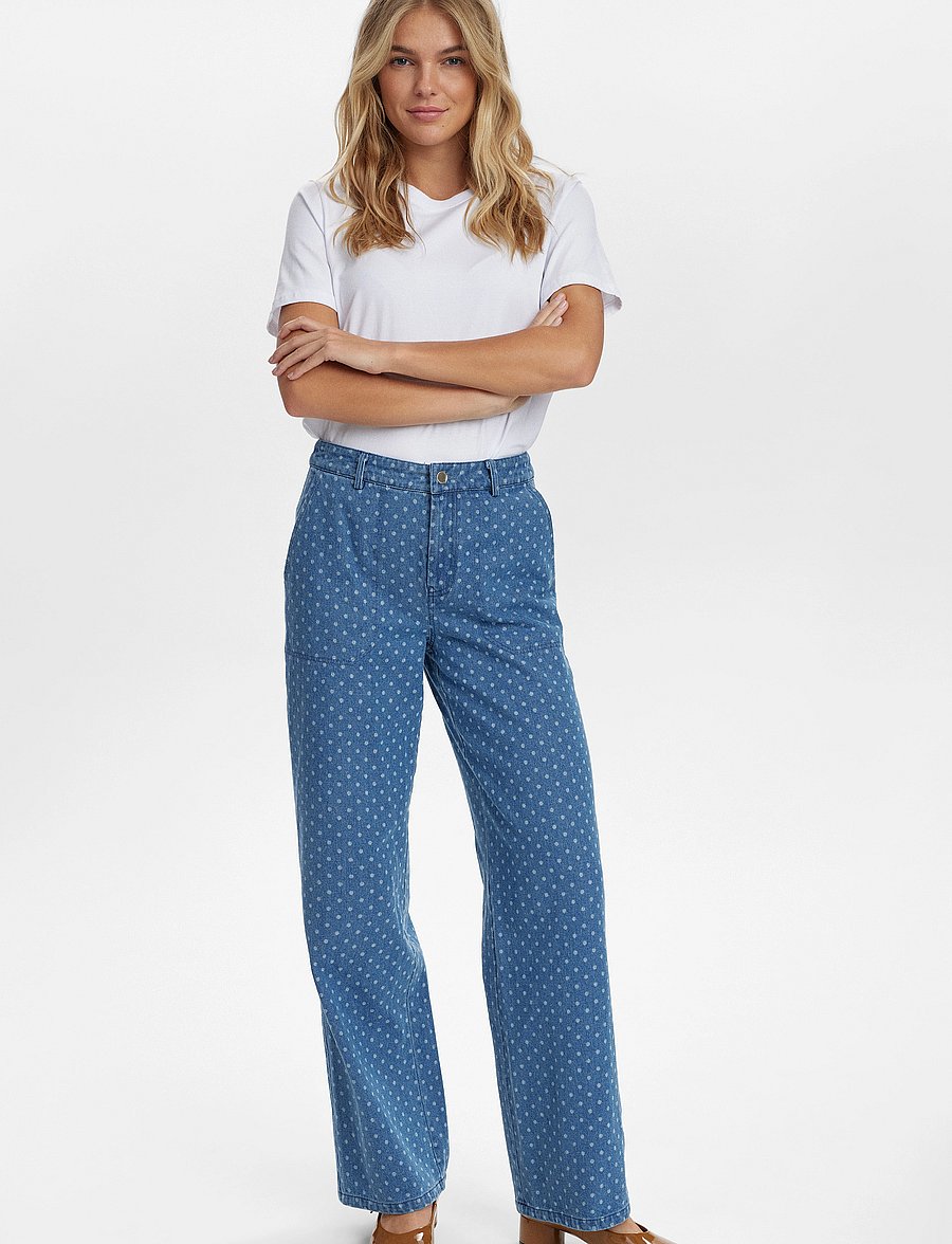 Nümph - NUHADDIE PANTS - straight jeans - medium blue denim - 4
