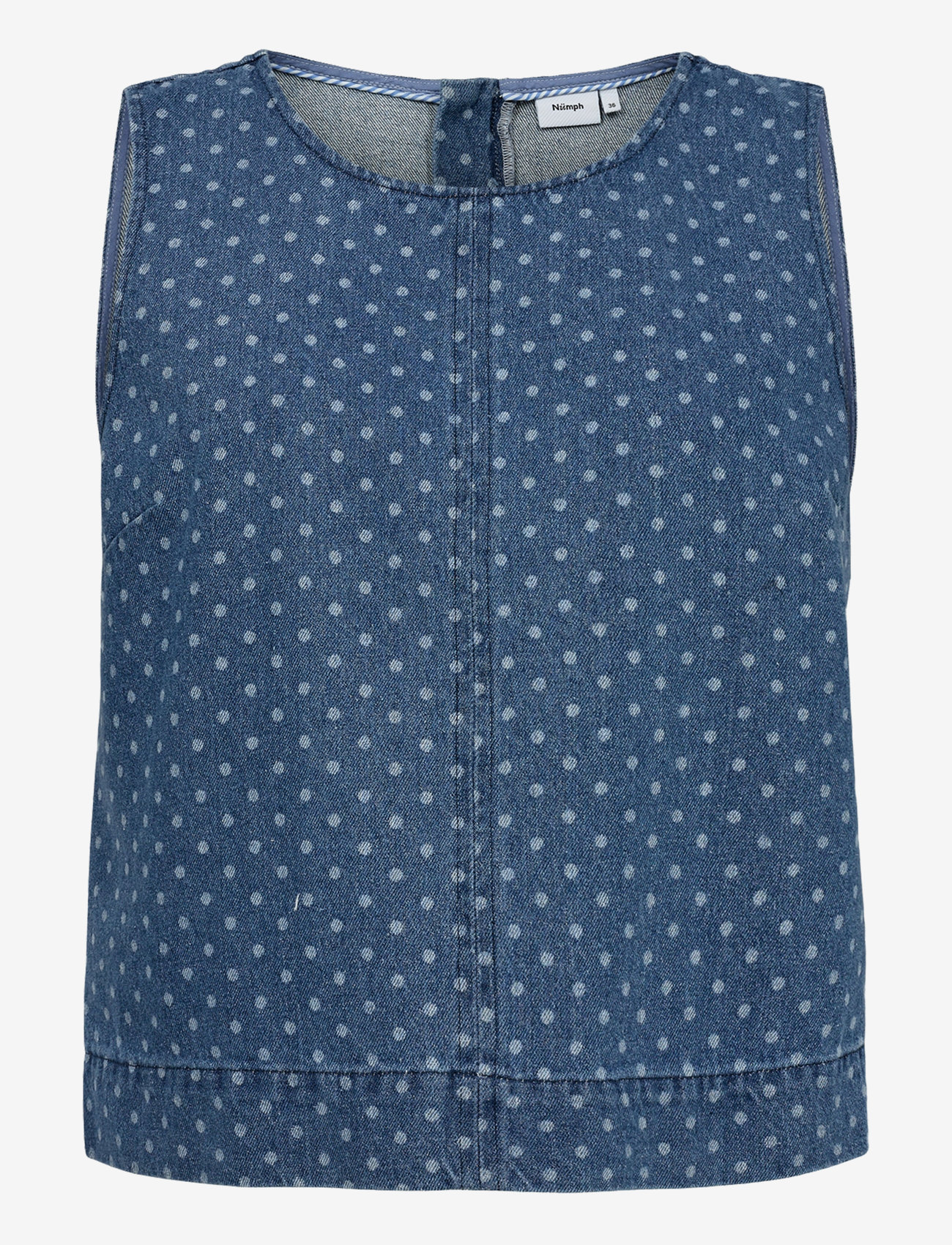 Nümph - NUHADDIE TOP - Ärmellose blusen - medium blue denim - 0