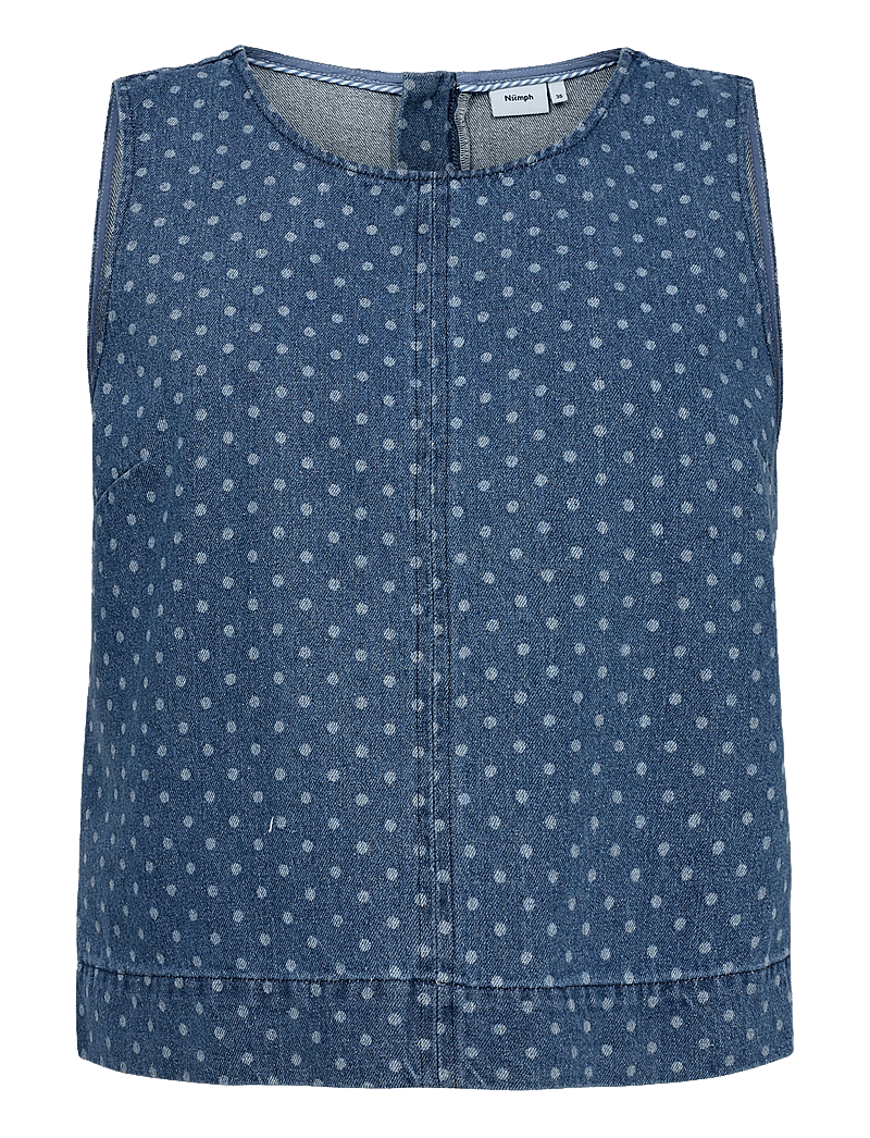 Nümph - NUHADDIE TOP - Ärmellose blusen - medium blue denim - 0