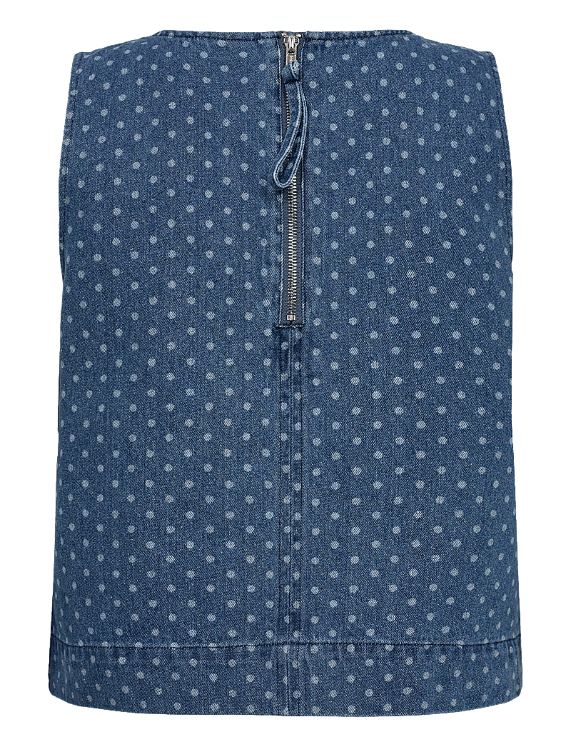 Nümph - NUHADDIE TOP - Ärmellose blusen - medium blue denim - 1
