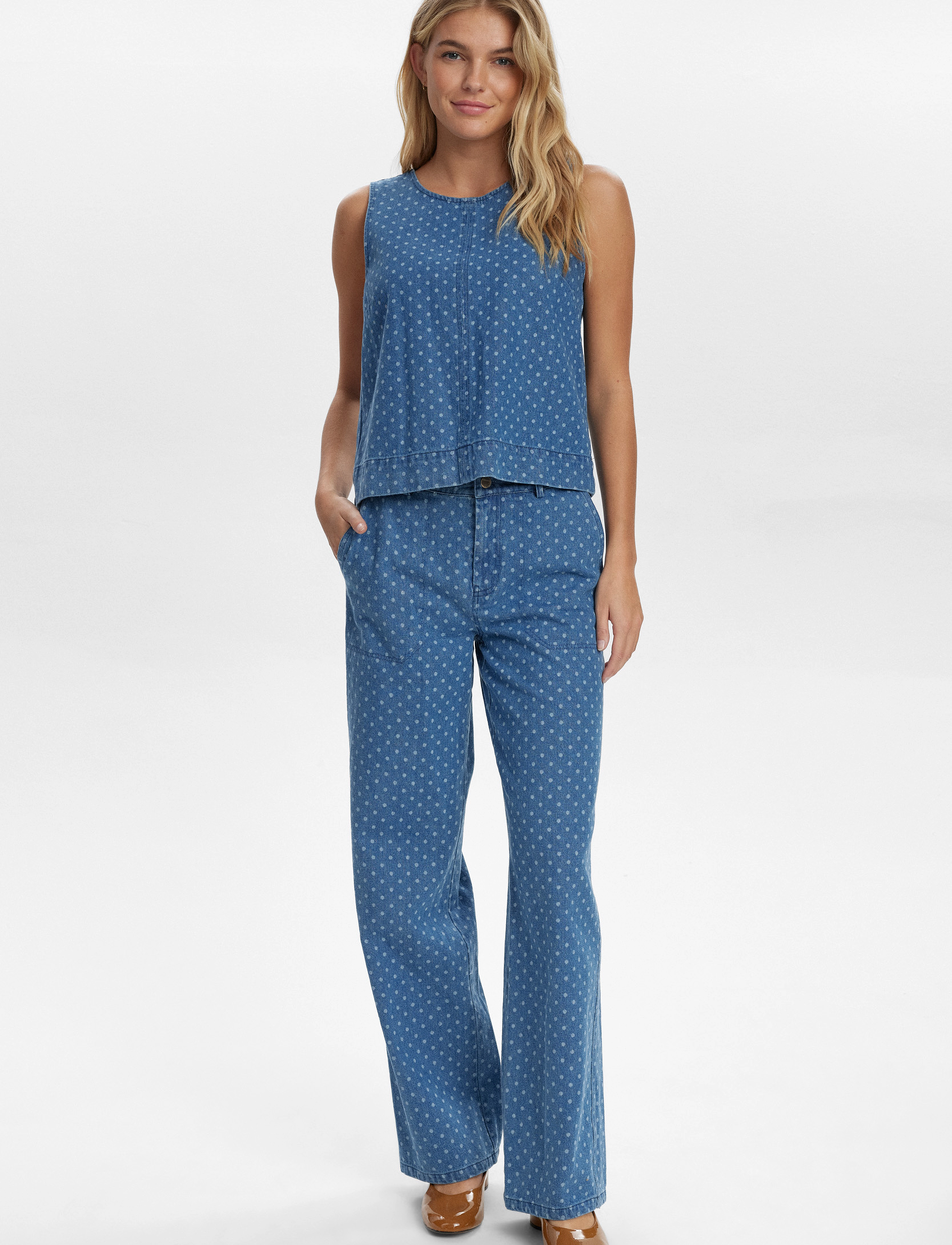 Nümph - NUHADDIE TOP - medium blue denim - 4