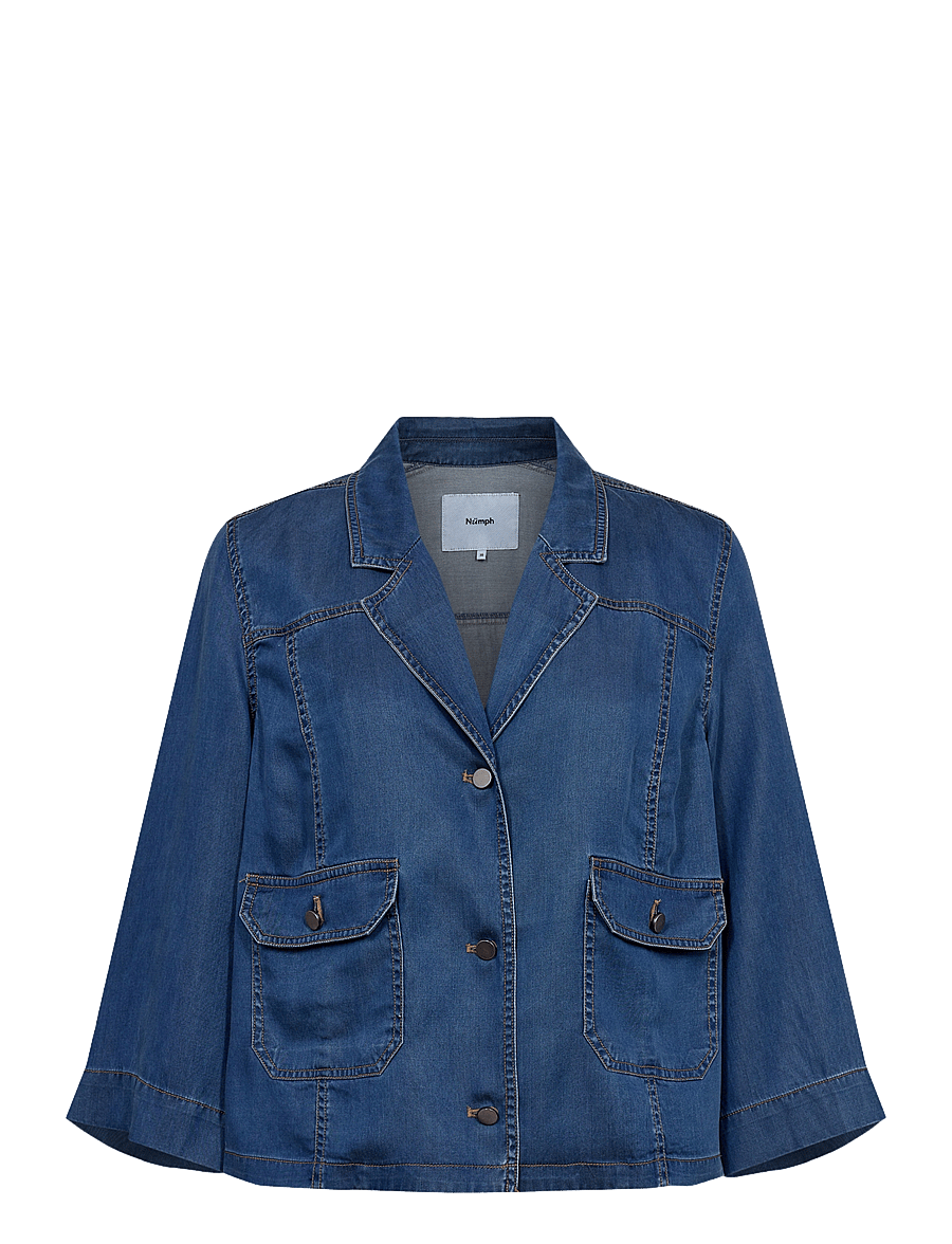 Nümph - NUMIAMI SHIRT - frühlingsjacken - medium blue denim - 1