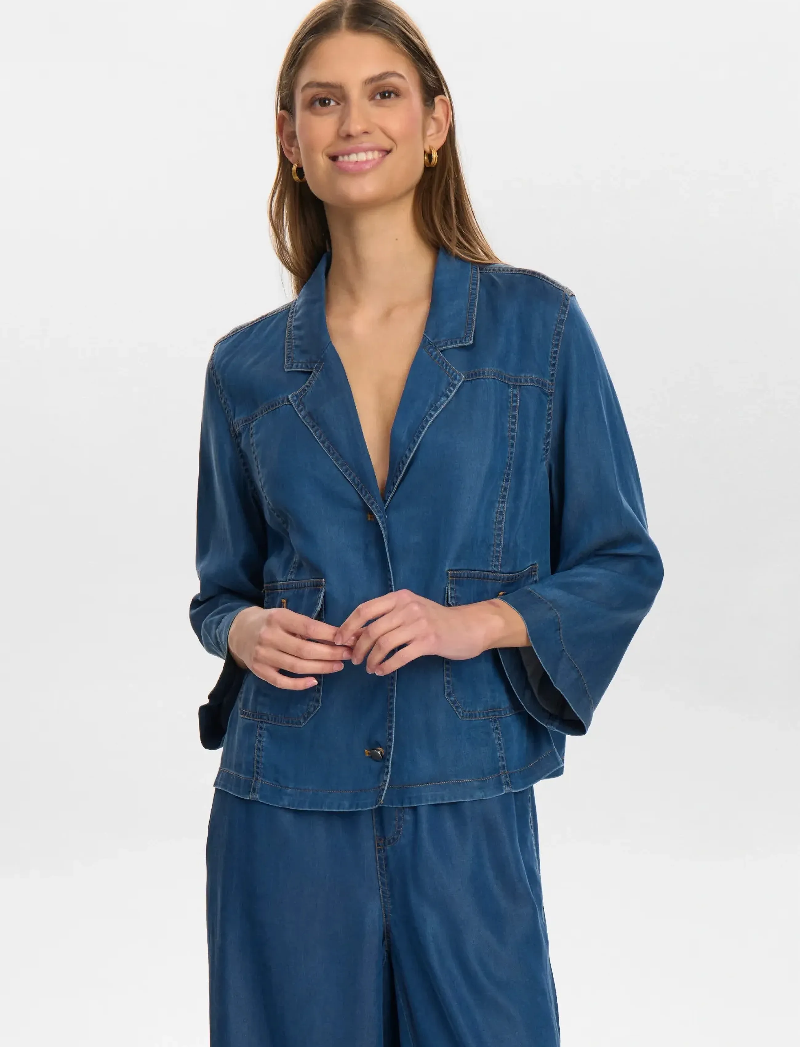 Nümph Numiami Shirt, 34, Jackets, Blau - Light-summer Jacket, Frauen