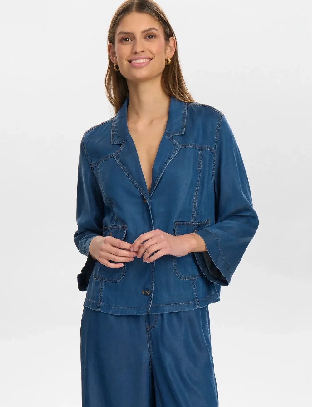 Nümph - NUMIAMI SHIRT - fall jackets - medium blue denim - 0