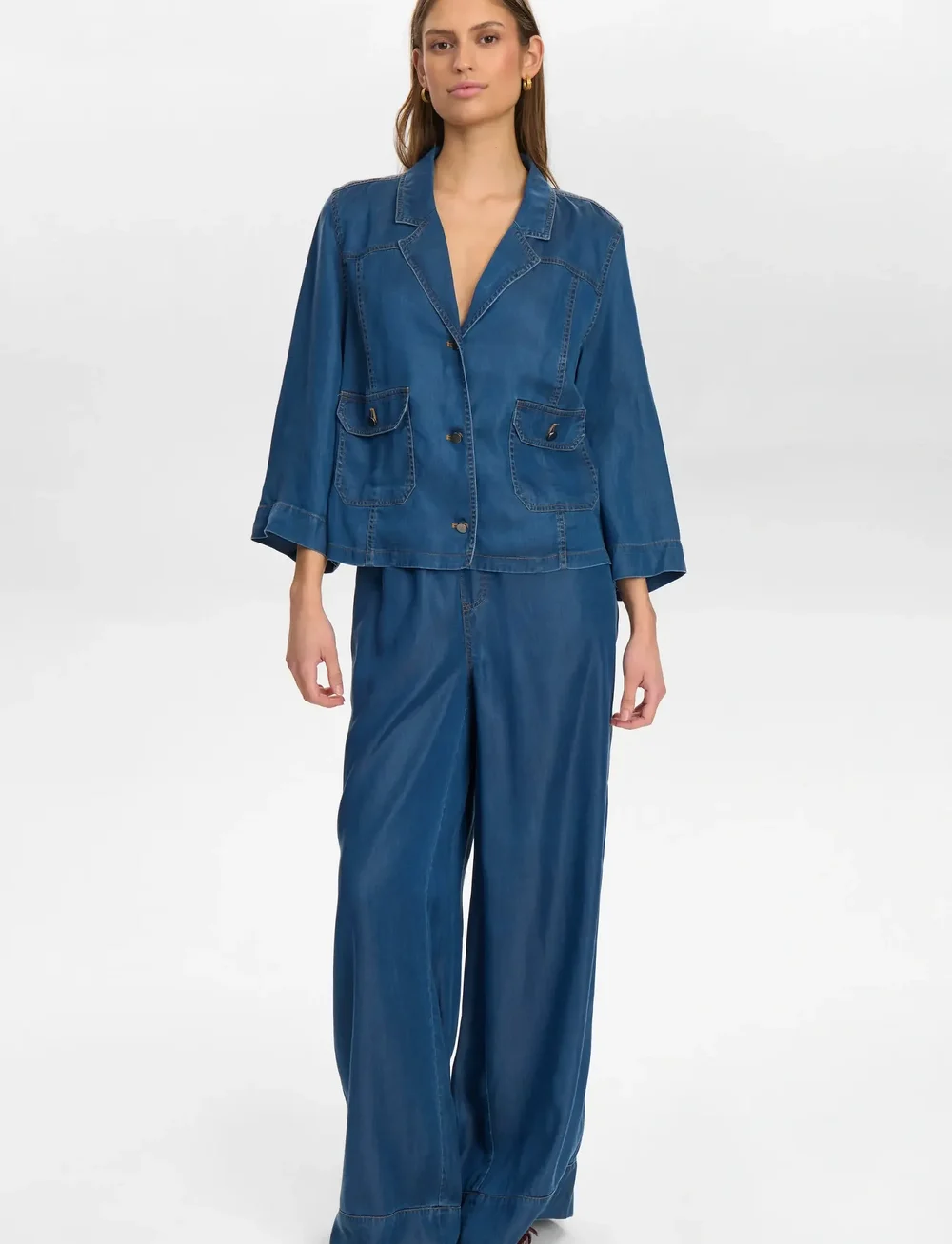 Nümph - NUMIAMI SHIRT - fall jackets - medium blue denim - 4