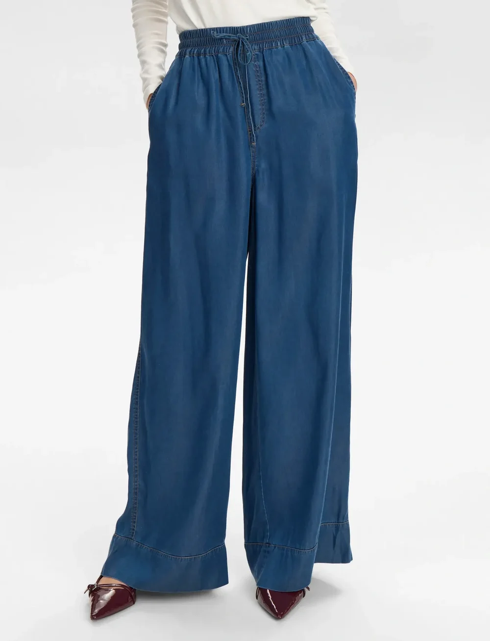 Nümph - NUMIAMI PANTS - igapäevane stiil - medium blue denim - 0