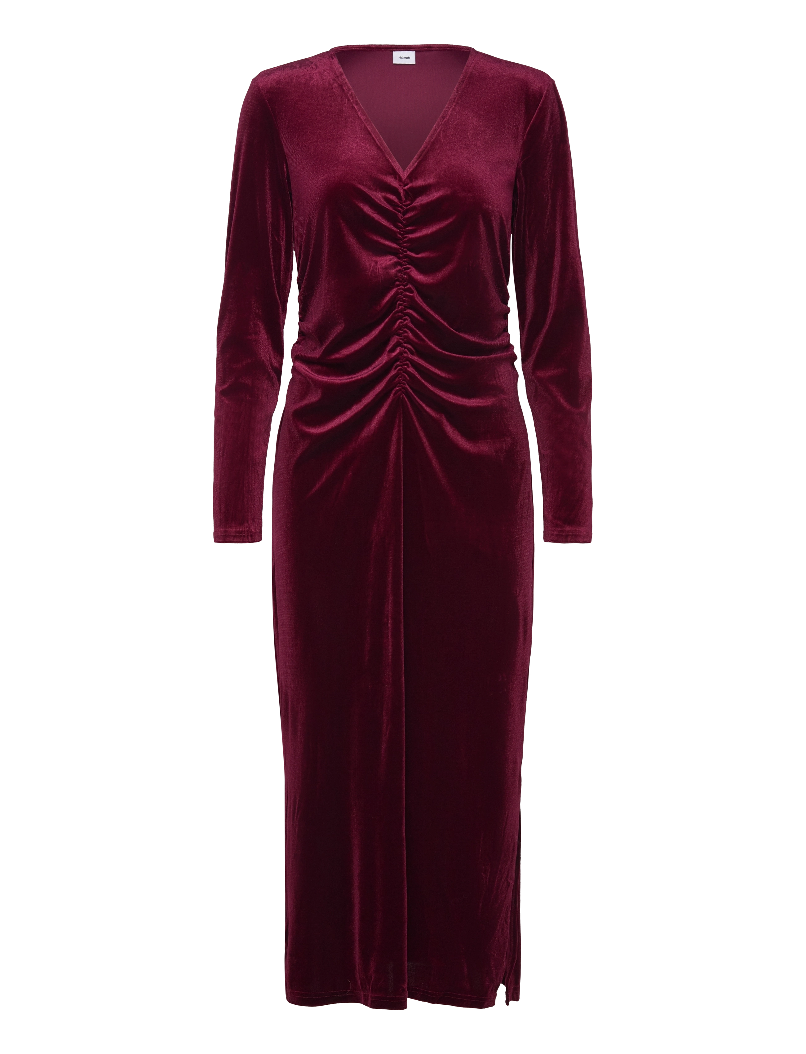 NÜMPH Nuvella Long Kleid Burgundy - S - Damen