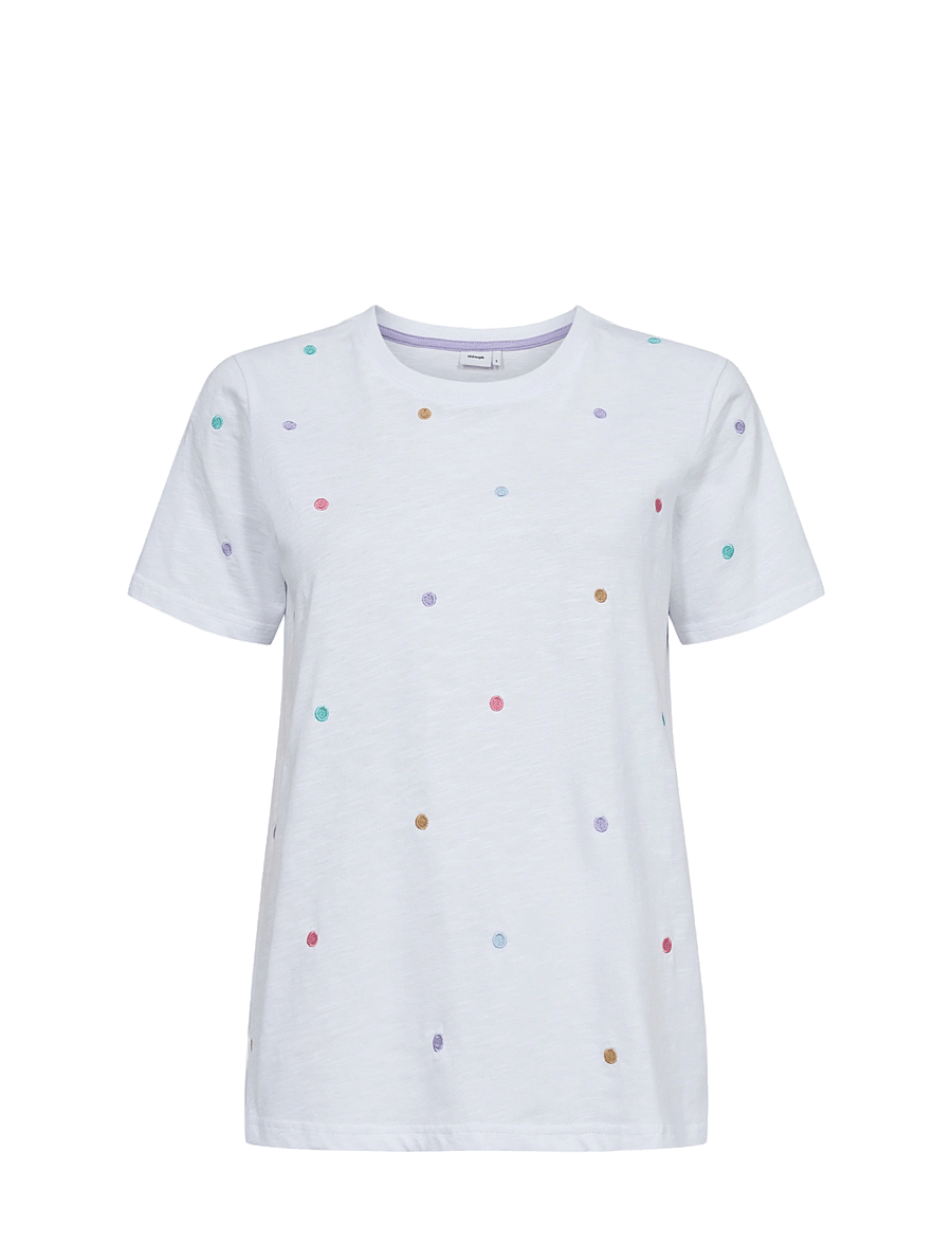 Nümph - NUSUMI T-SHIRT - GOTS - stuttermarbolir - bright white - 1