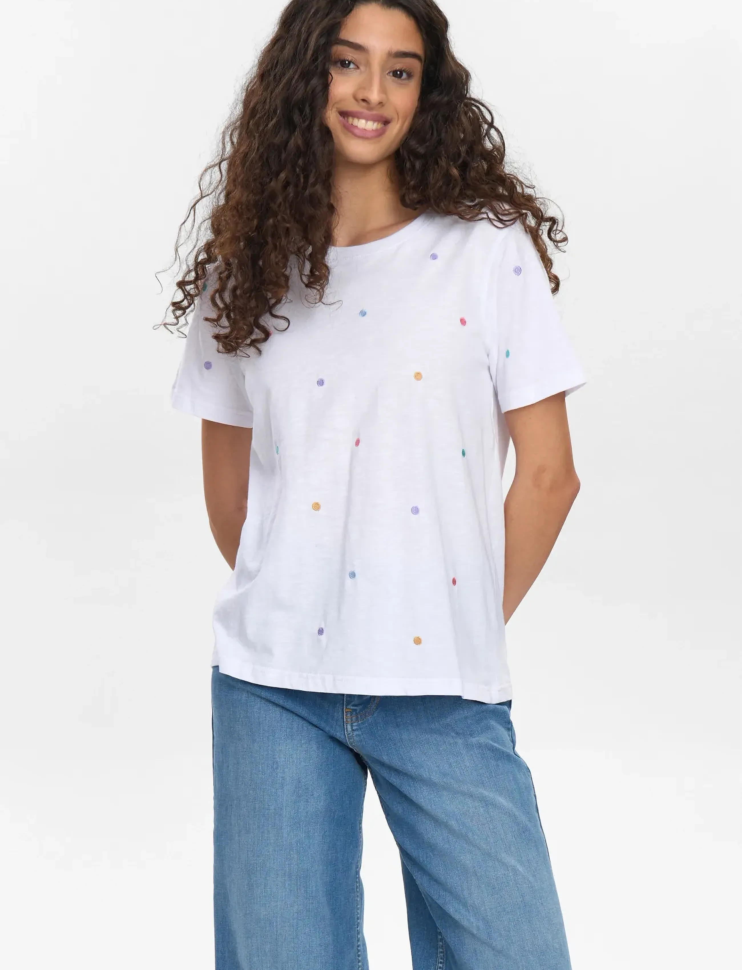 Nümph - NUSUMI T-SHIRT - GOTS - stuttermarbolir - bright white - 3