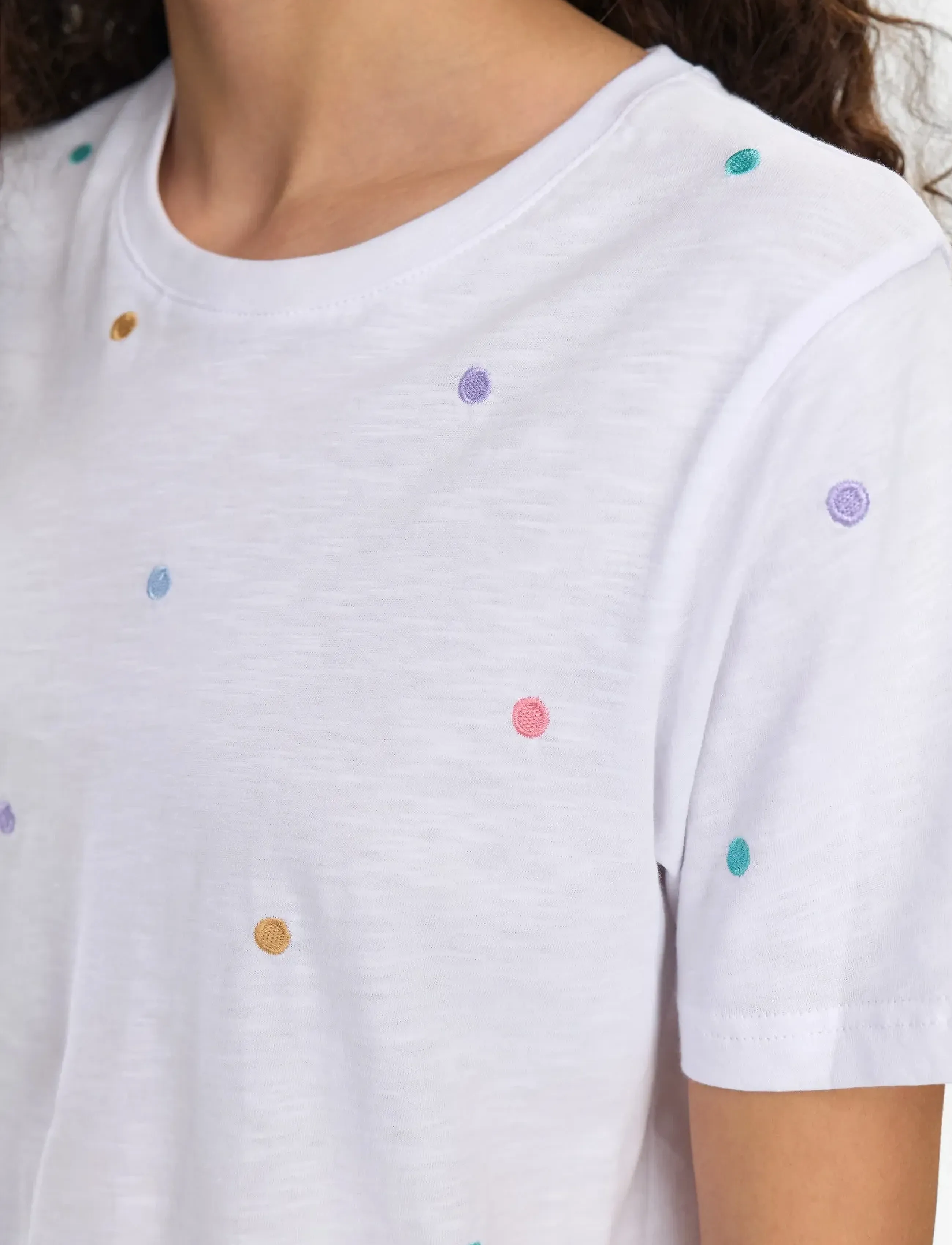 Nümph - NUSUMI T-SHIRT - GOTS - stuttermarbolir - bright white - 5