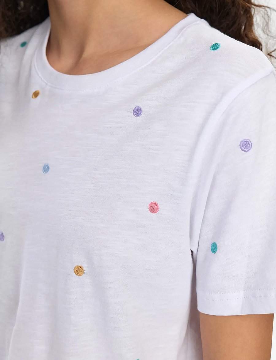 Nümph - NUSUMI T-SHIRT - GOTS - stuttermarbolir - bright white - 5