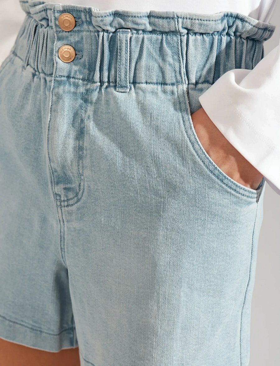 Nümph - NULULU DENIM SHORTS - jorts - light blue denim - 4