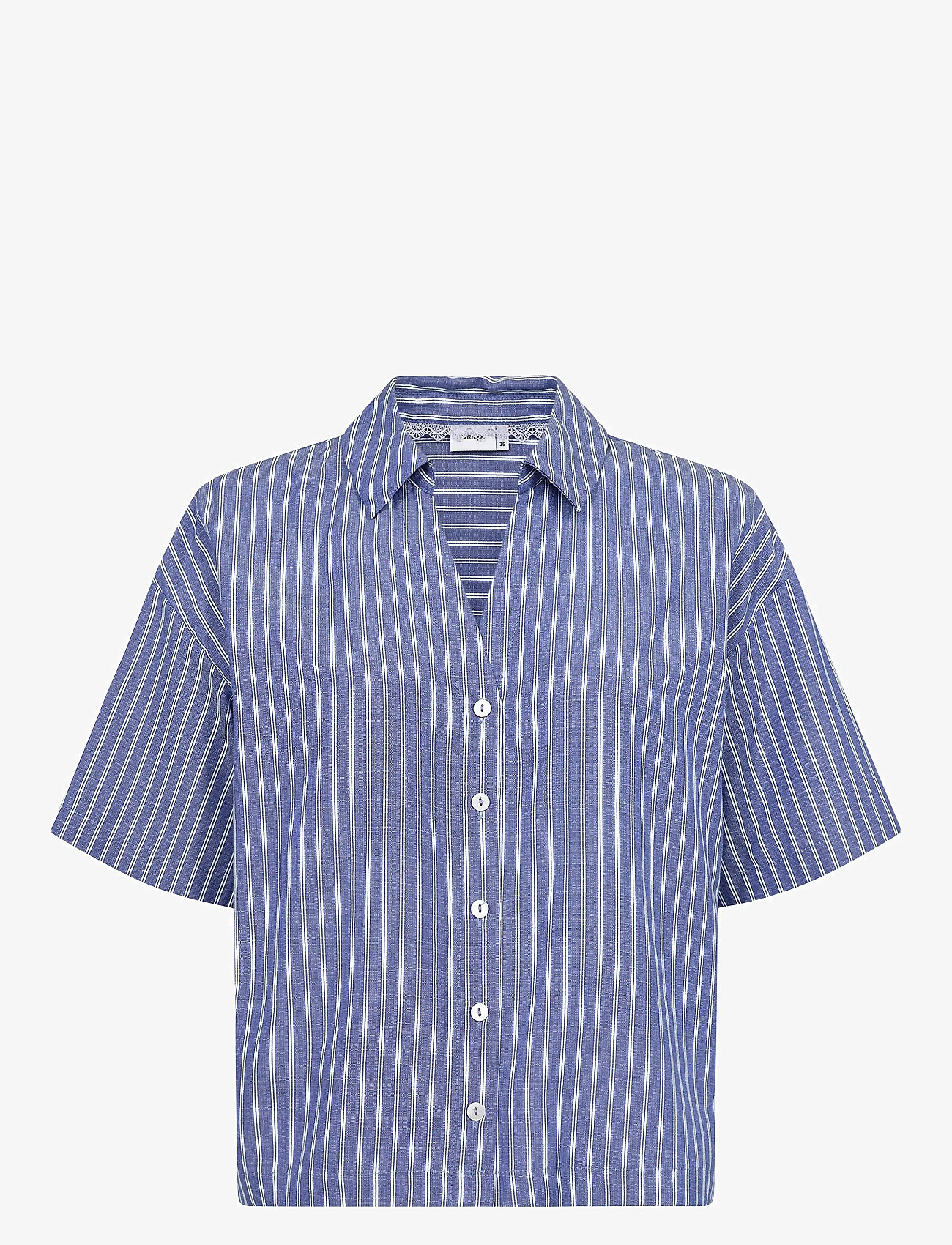 Nümph - NUZALLY SS SHIRT - lühikeste varrukatega pluusid - blueprint - 0