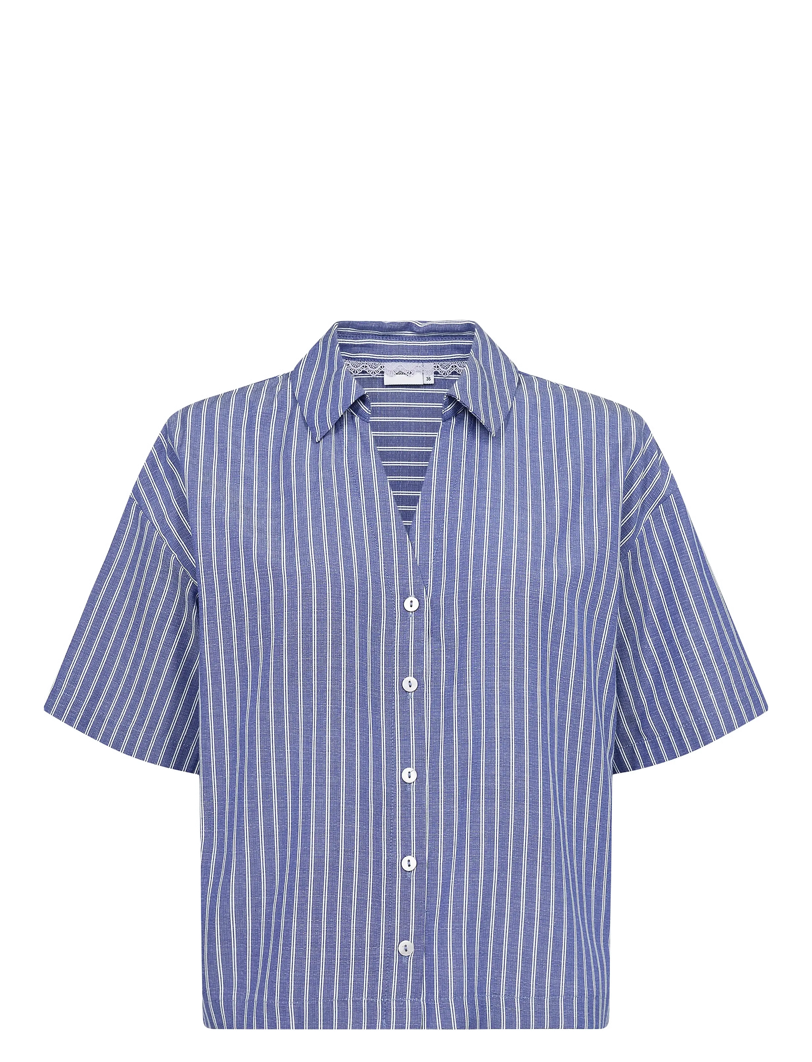 Nümph NUZALLY SS SHIRT - Blusen - BLUEPRINT / blue