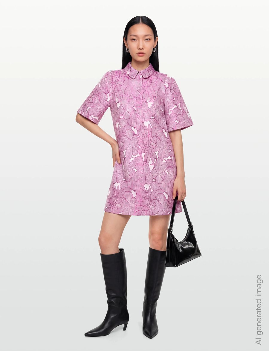 Nümph - NUVIDA DRESS - shirt dresses - super pink - 0