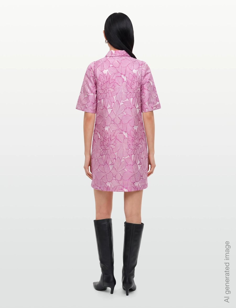 Nümph - NUVIDA DRESS - shirt dresses - super pink - 4