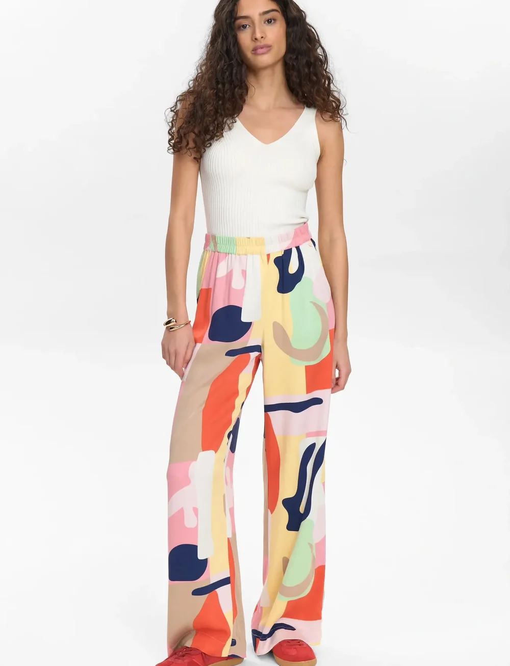 Nümph - NUULRIKA PANTS - hosen mit weitem bein - flamingo pink - 4