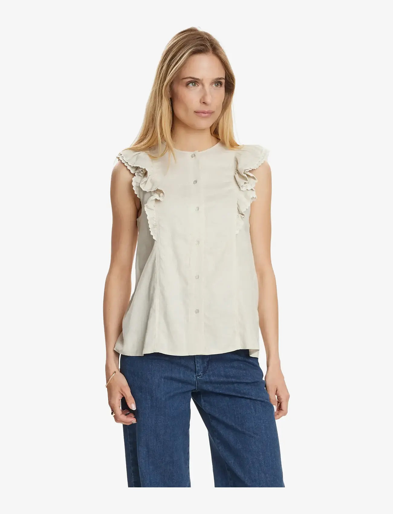 Nümph - NUYNGVA TOP - Ärmellose tops - gray morn - 0