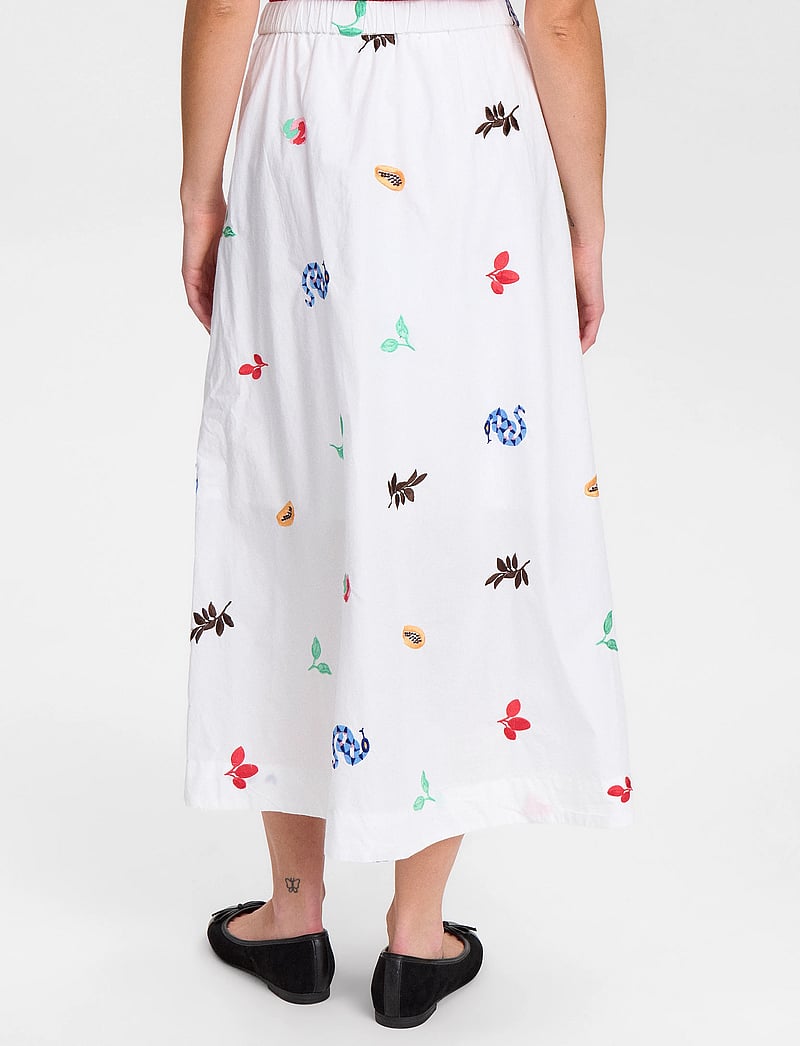 Nümph - NUVALENTINE SKIRT - midi-röcke - bright white - 3