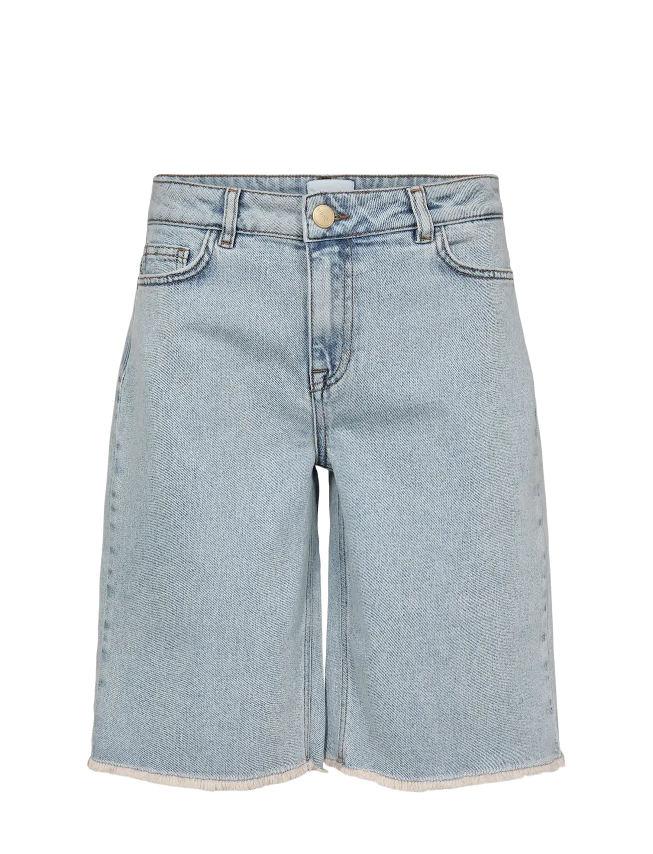 Nümph NUTORONTO SHORTS - Tøj - LIGHT BLUE DENIM / pink/rose