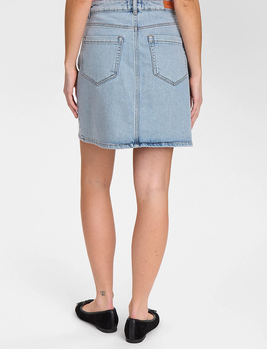 Nümph - NUTORONTO SKIRT - jeansröcke - light blue denim - 3