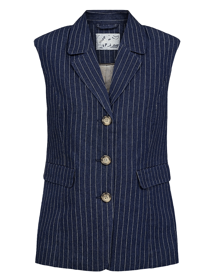 Nümph - NUVIBEKE VEST - liemenės - medium blue denim - 0