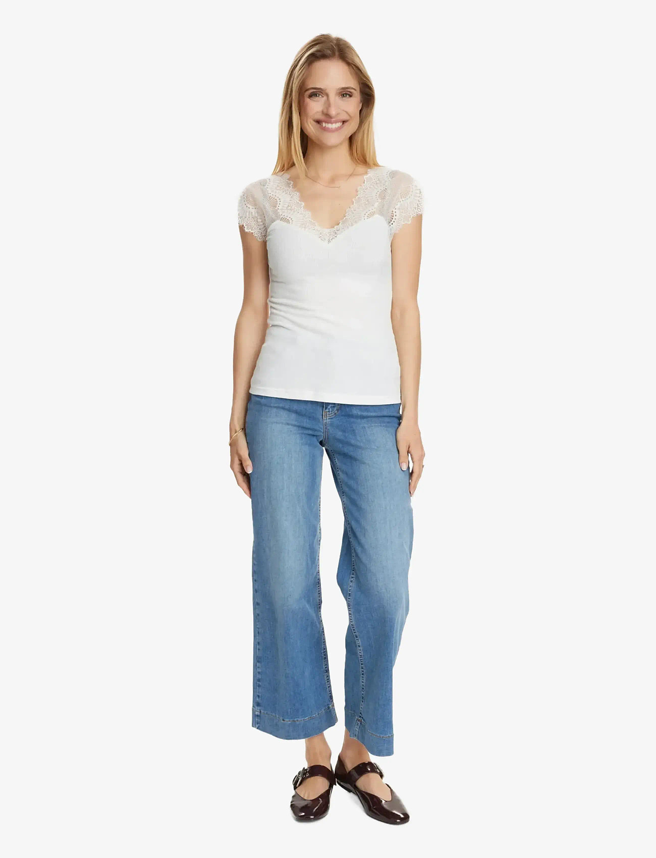 Nümph - NUSIRRI TOP - t-särgid - cloud dancer - 2