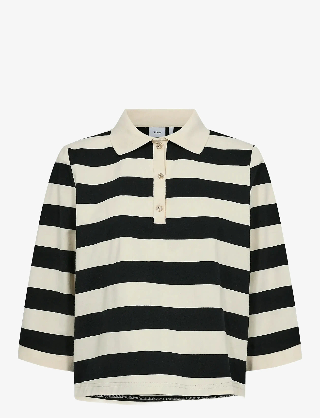 Nümph - NUVINDY POLO PULLOVER - caviar - 0