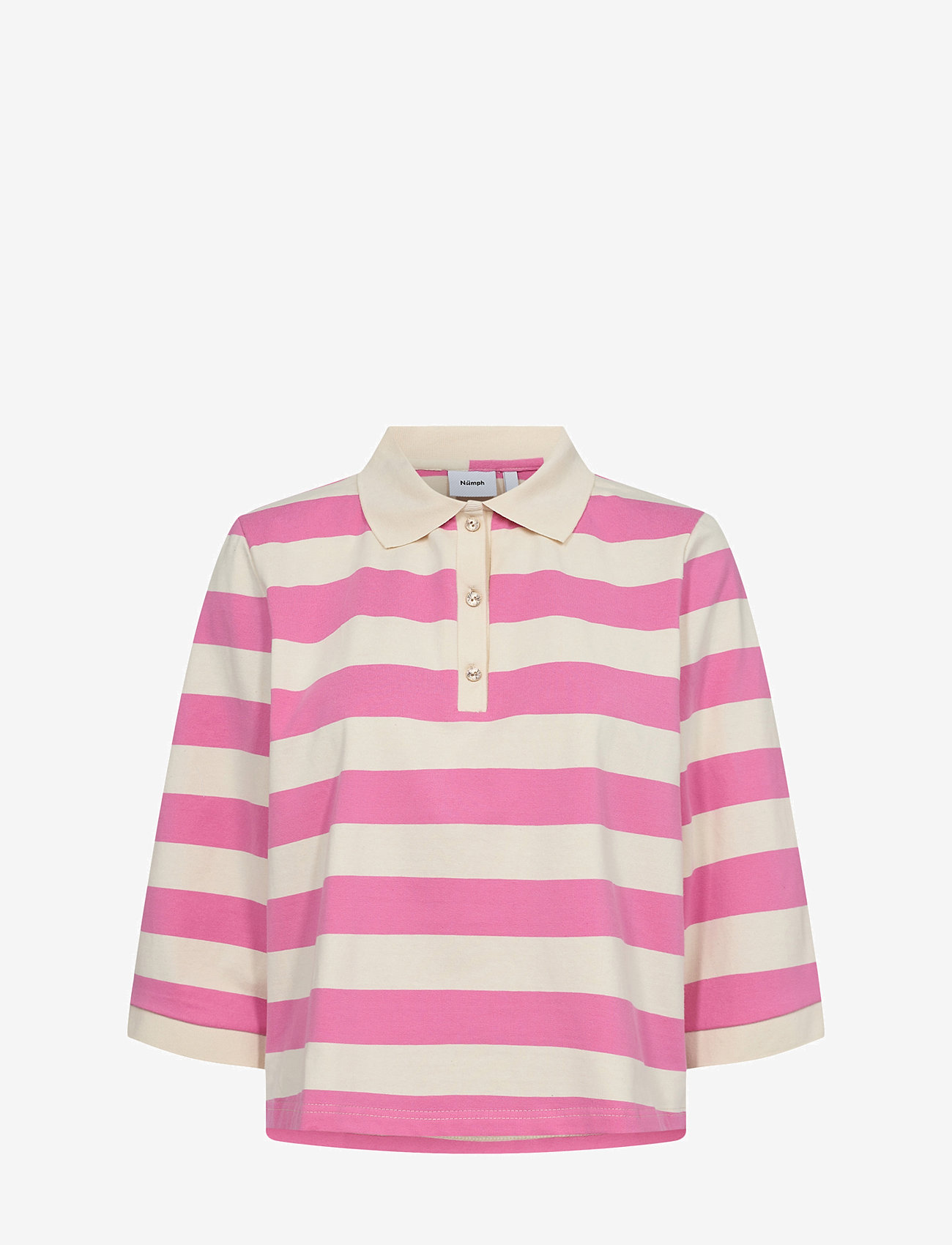 Nümph - NUVINDY POLO PULLOVER - t-särgid - pink carnation - 0