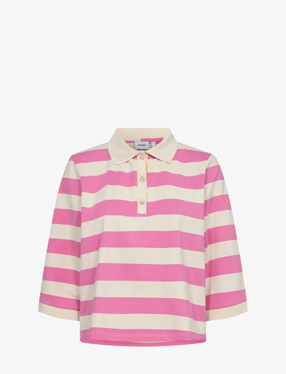 Nümph - NUVINDY POLO PULLOVER - t-shirts - pink carnation - 0