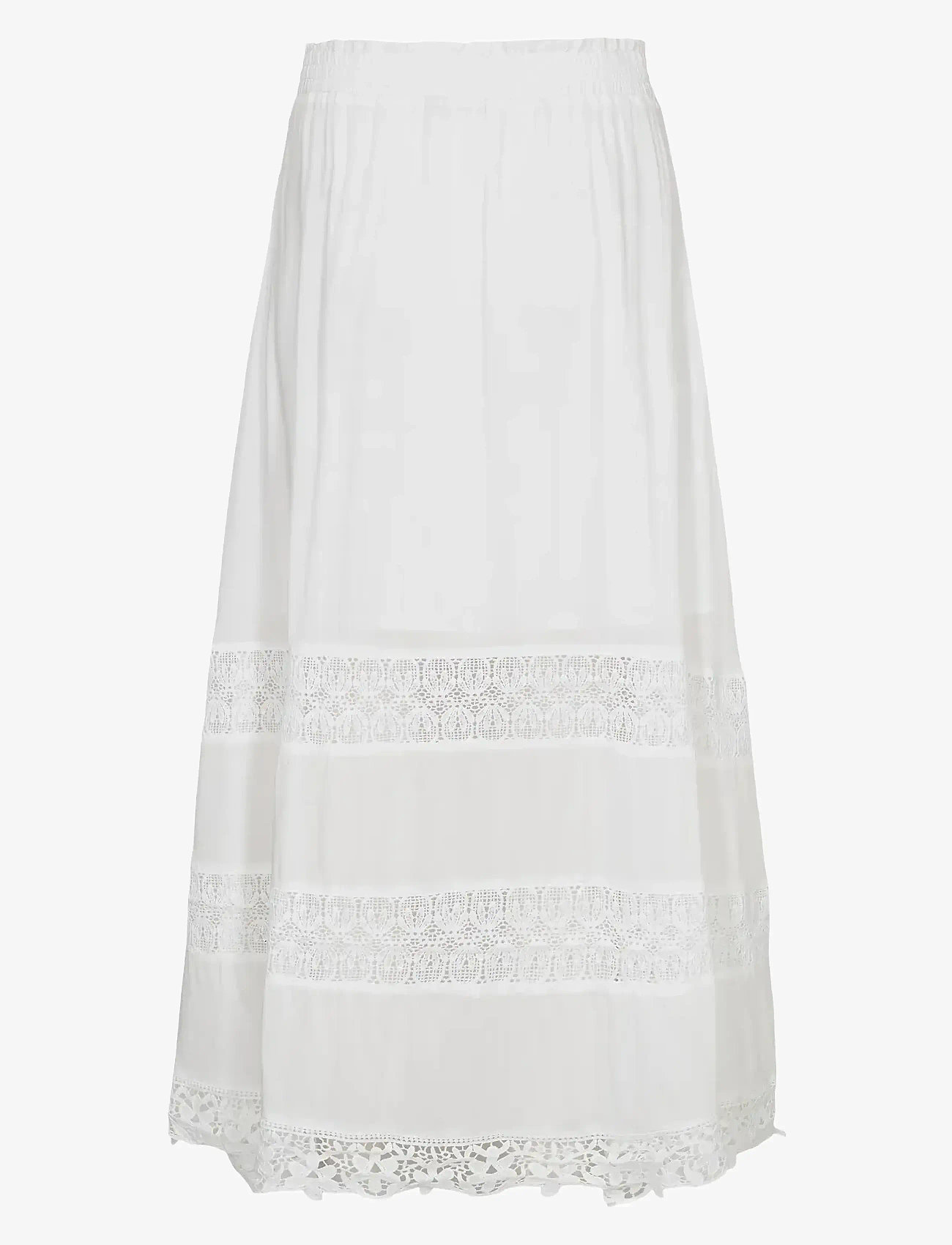 Nümph - NUGAYA LONG SKIRT - maxi nederdele - bright white - 1