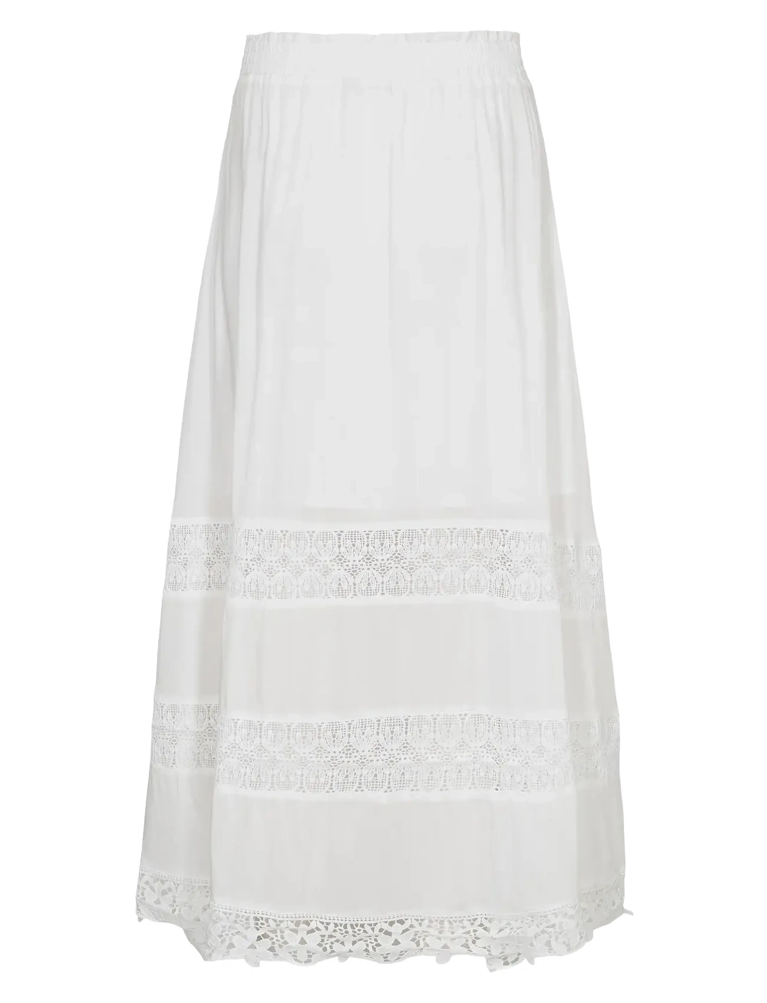 Nümph - NUGAYA LONG SKIRT - maxi röcke - bright white - 1