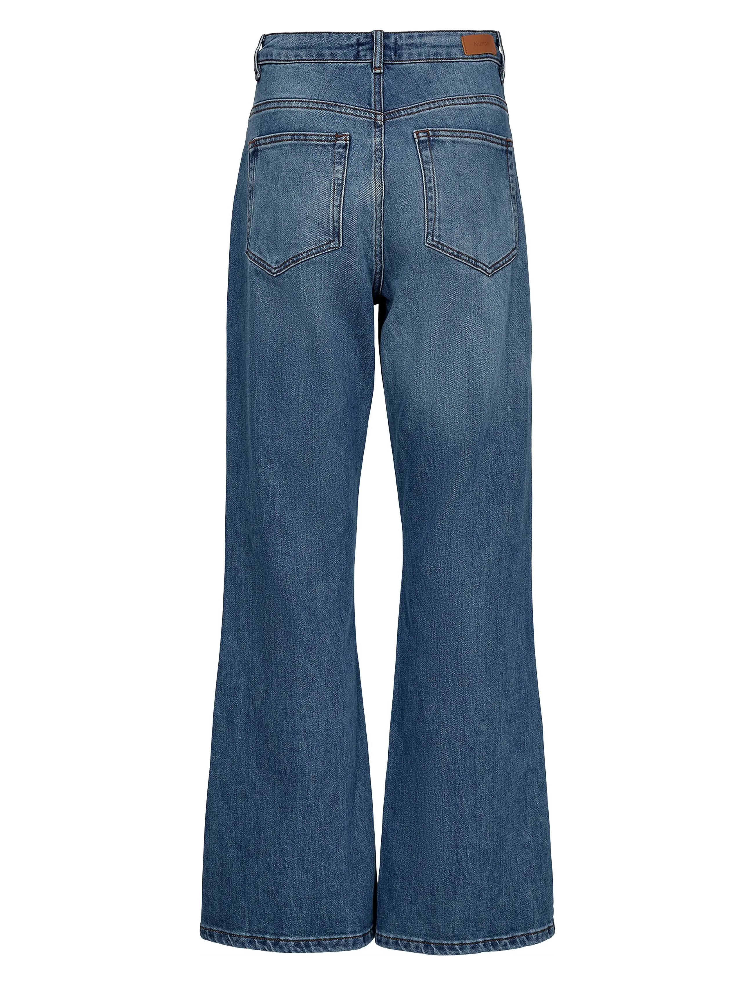 Nümph - NULONDON JEANS SHORT - pantalons larges - med. blue washed denim - 2