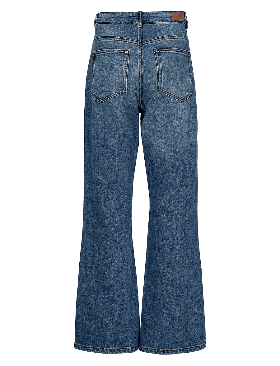 Nümph - NULONDON JEANS SHORT - brede jeans - med. blue washed denim - 2