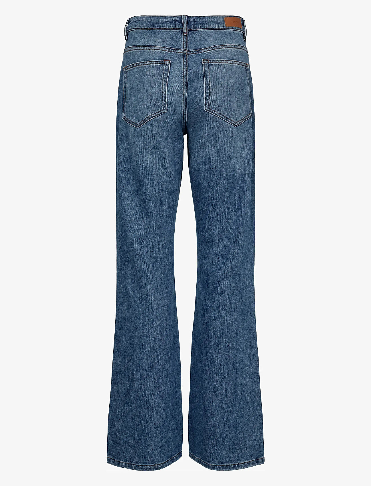 Nümph - NULONDON JEANS LONG - alt eriti laia säärega teksad - med. blue washed denim - 2