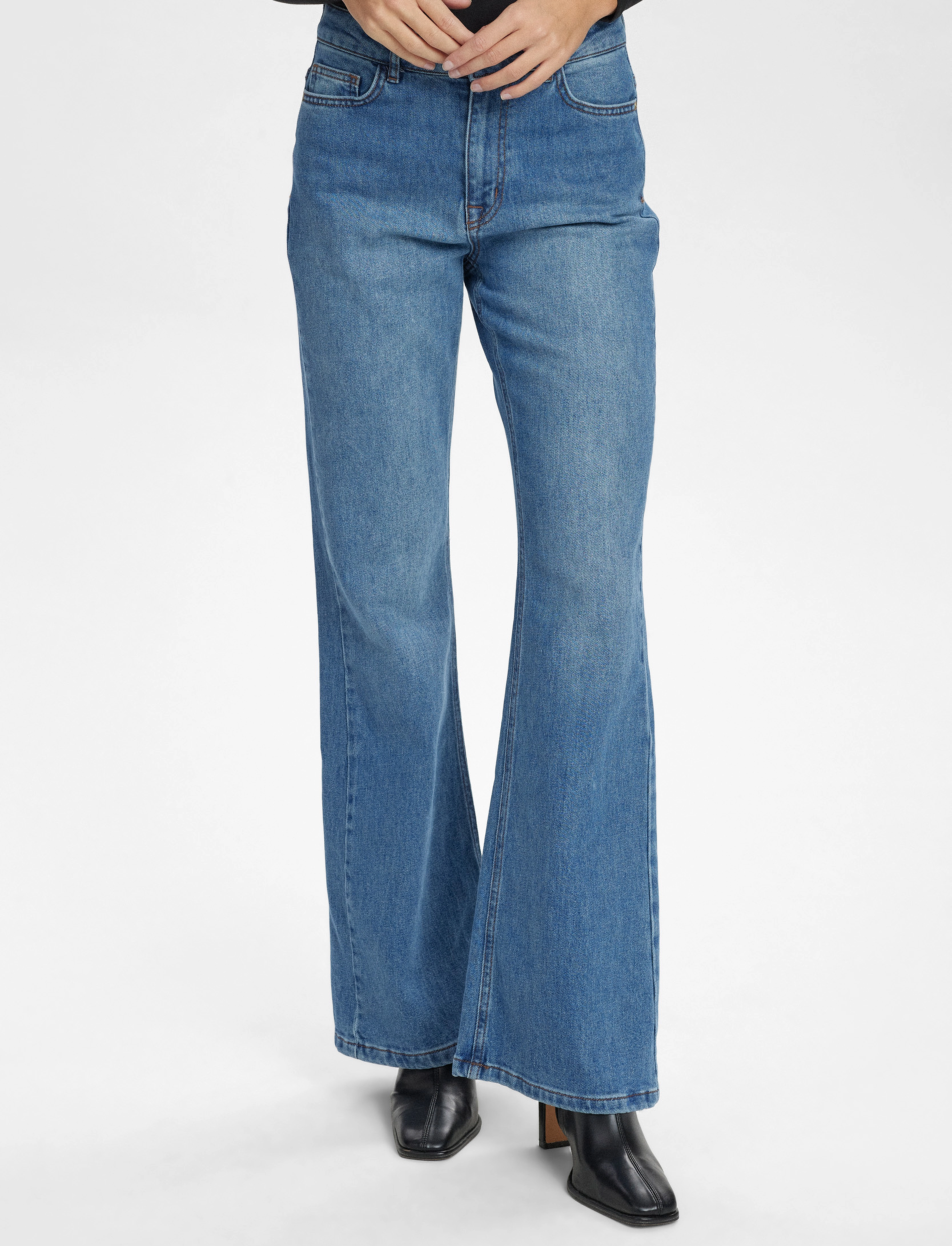 Nümph Nulondon Jeans Long, 38, Jeans, Blau - Wide, Frauen