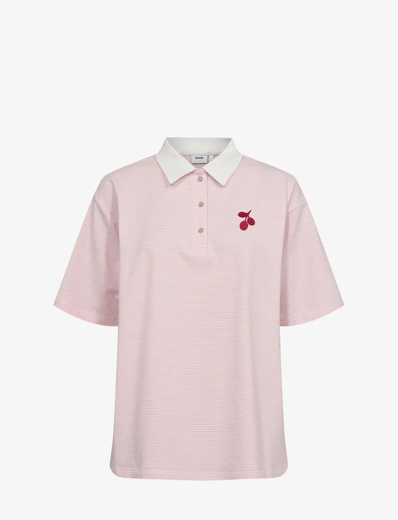 Nümph - NUPIPPI SS POLO - poloshirts - blushing bride ( icy pink) - 0