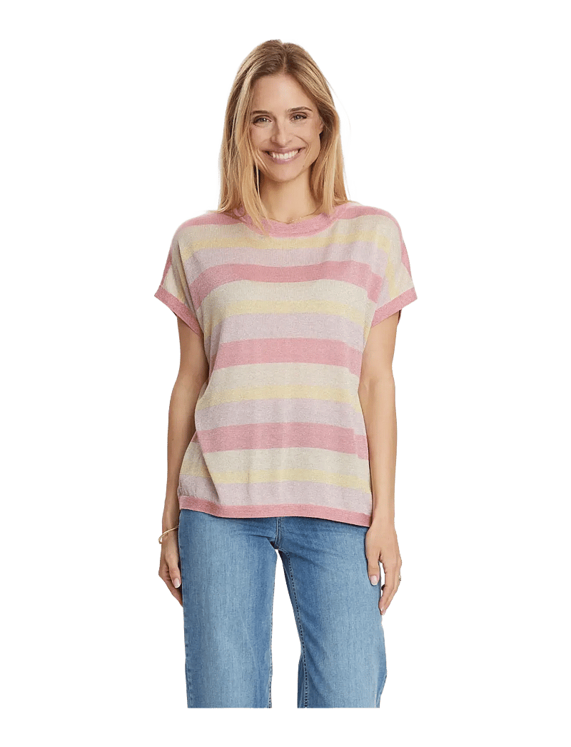 Nümph - NUMILVA DARLENE PULLOVER - striktrøjer - flamingo pink - 0