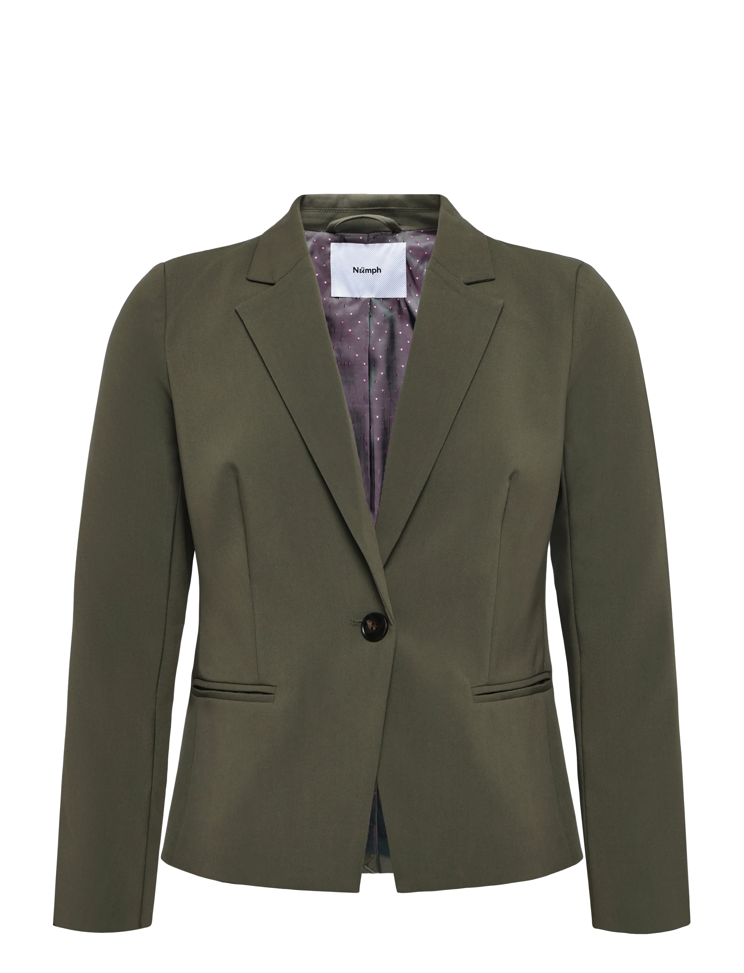 Nümph NUTROJA BLAZER - Üherealised pintsakud - GRAPE LEAF / khaki/green