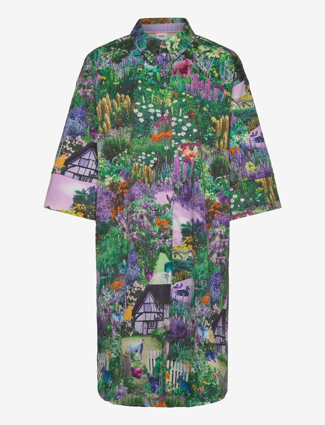 Nümph - NUGARDEN SHIRT DRESS - särkkleidid - pine green - 0