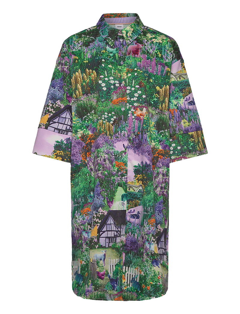 Nümph - NUGARDEN SHIRT DRESS - särkkleidid - pine green - 0