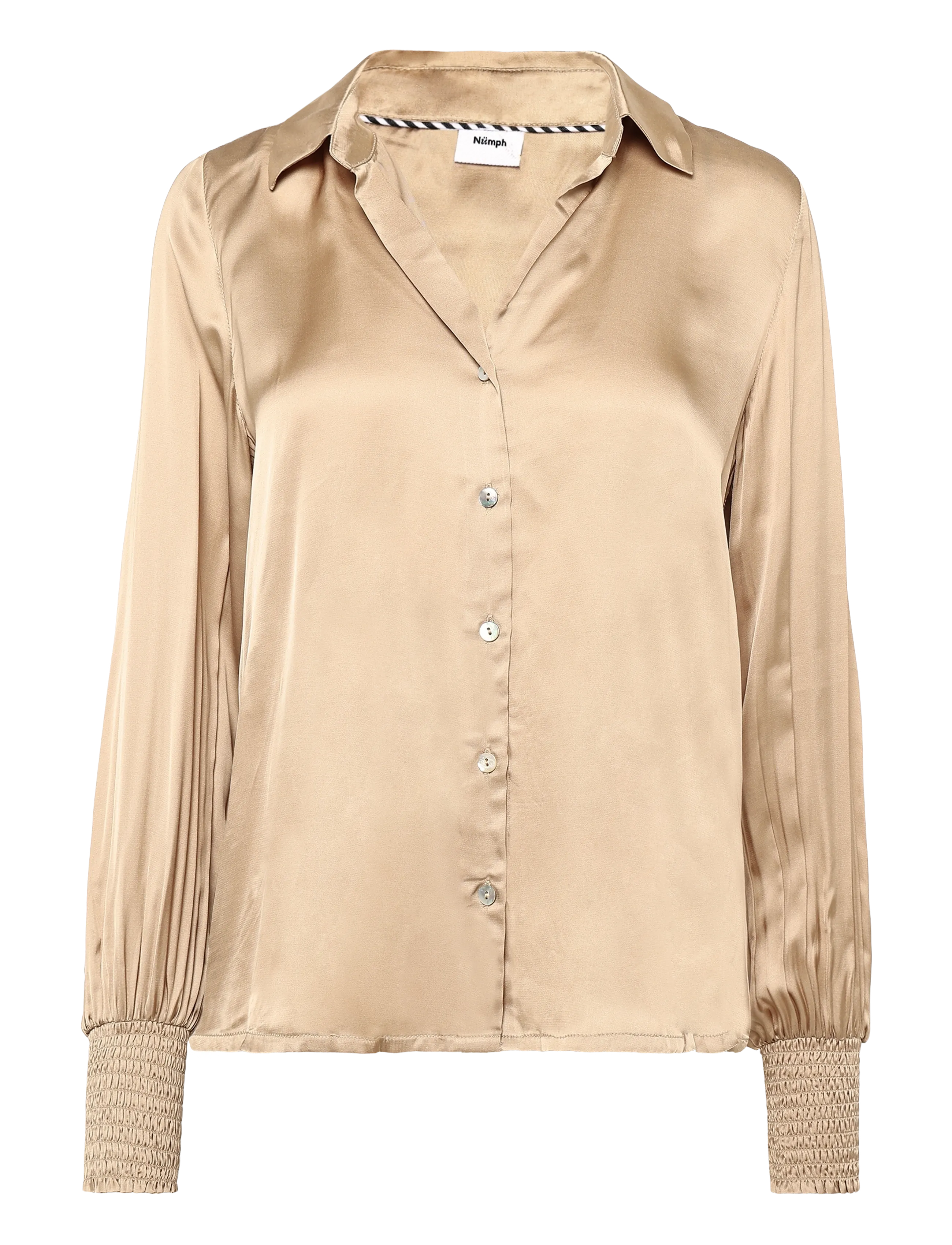 NÜMPH Nusinan Shirt Beige - 42 - Damen