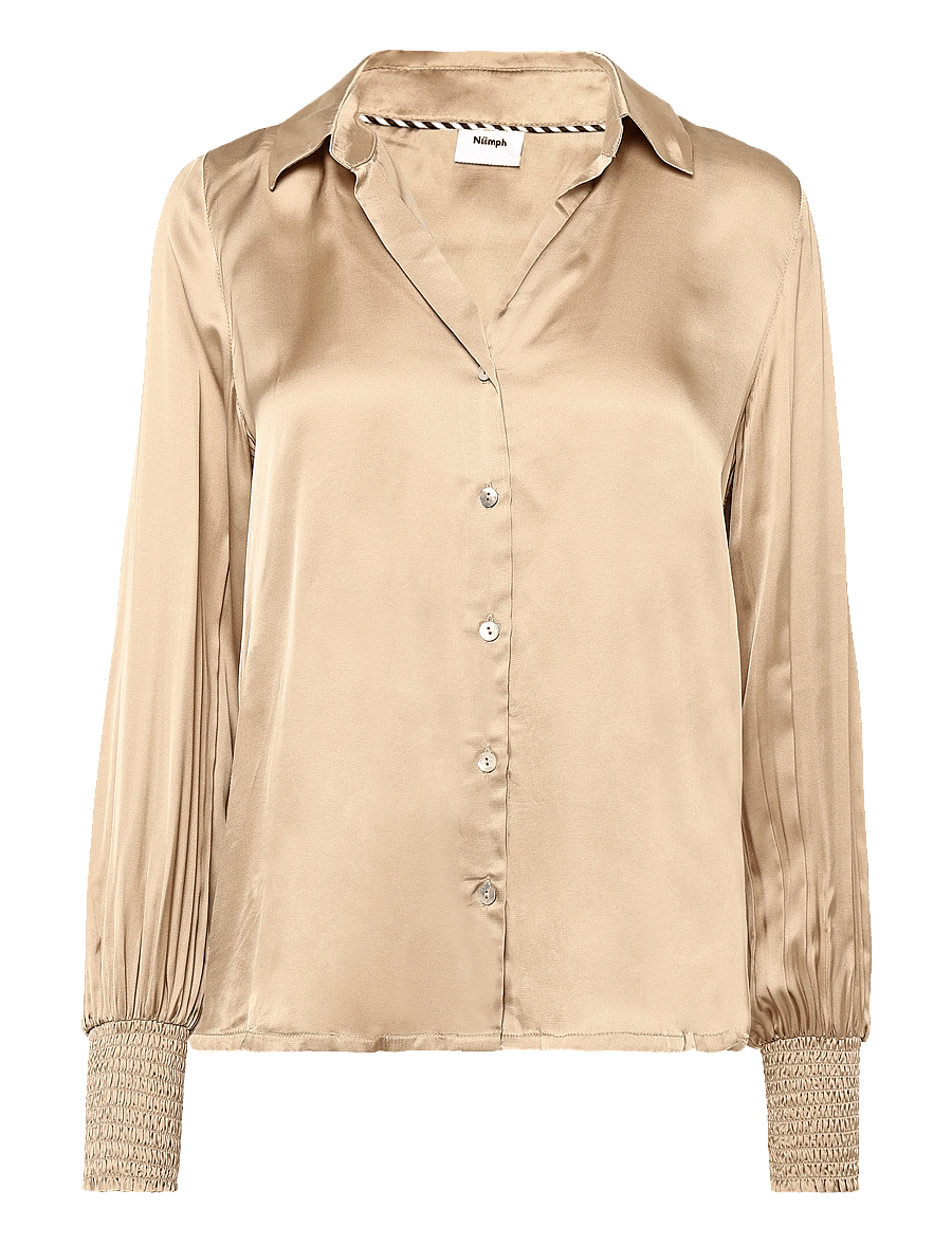 Nümph - NUSINAN SHIRT - langärmlige hemden - sesame - 0