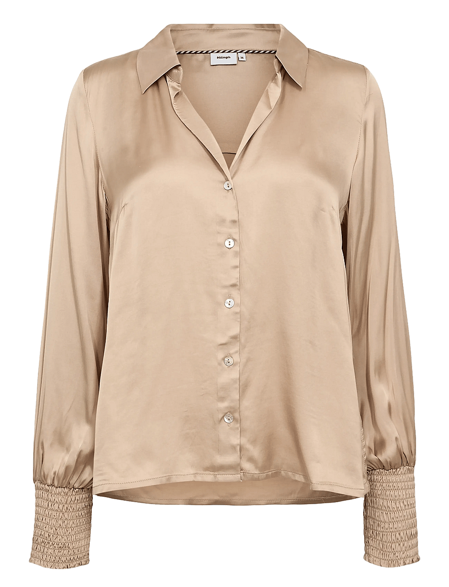 Nümph - NUSINAN SHIRT - langärmlige hemden - sesame - 0