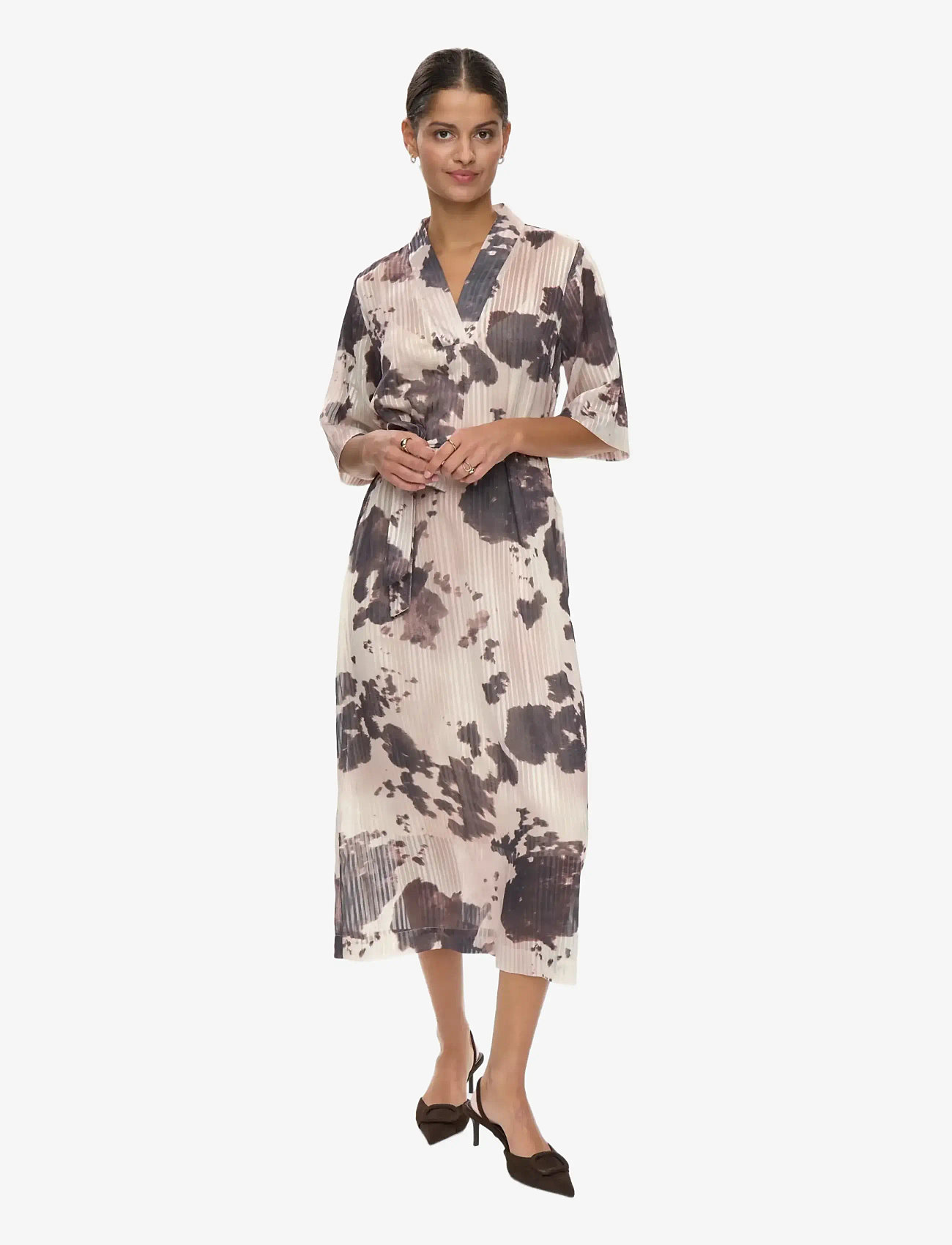 Nümph - NUCOWLEY DRESS - maxi kjoler - gray morn - 2
