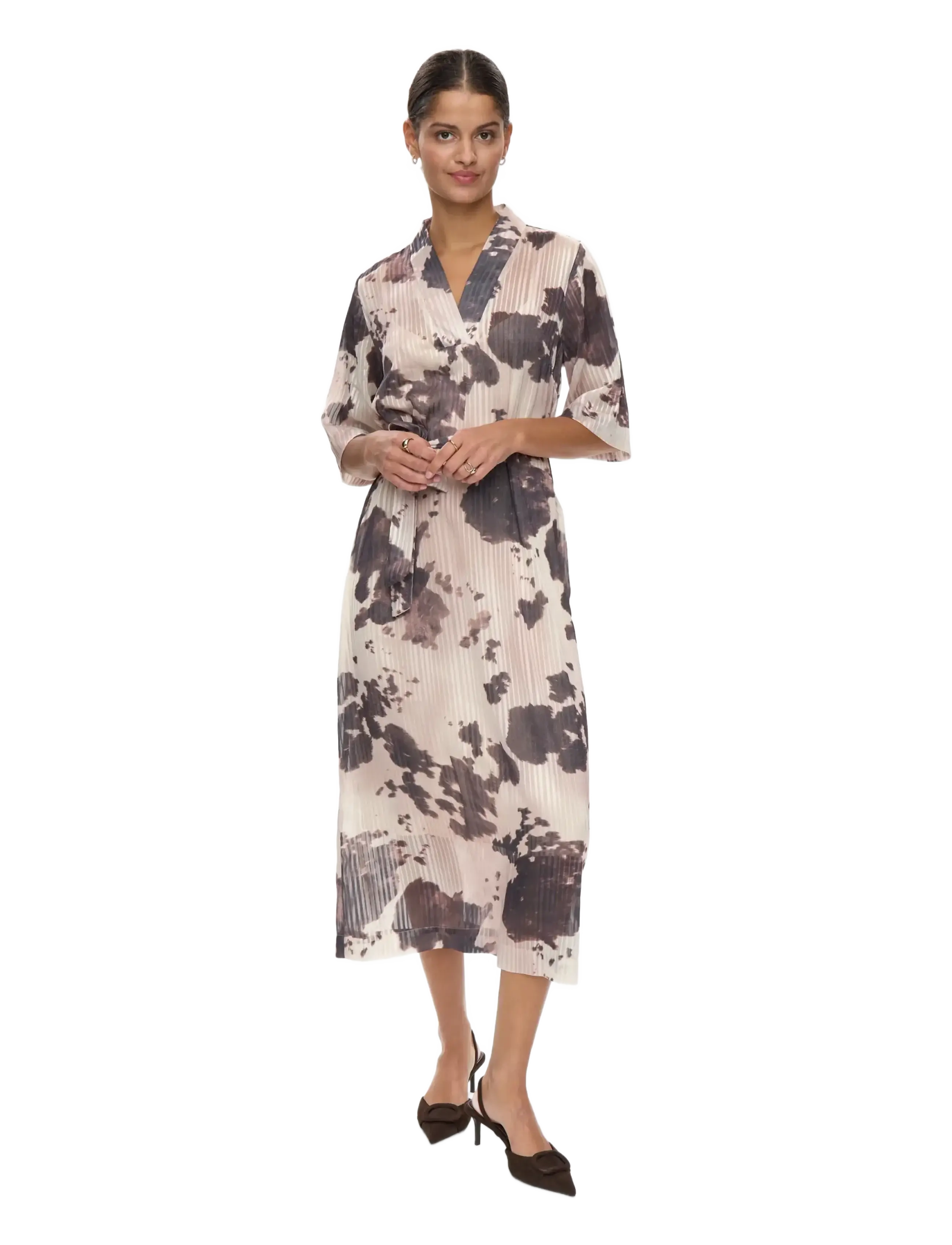 Nümph - NUCOWLEY DRESS - maxi dresses - gray morn - 2