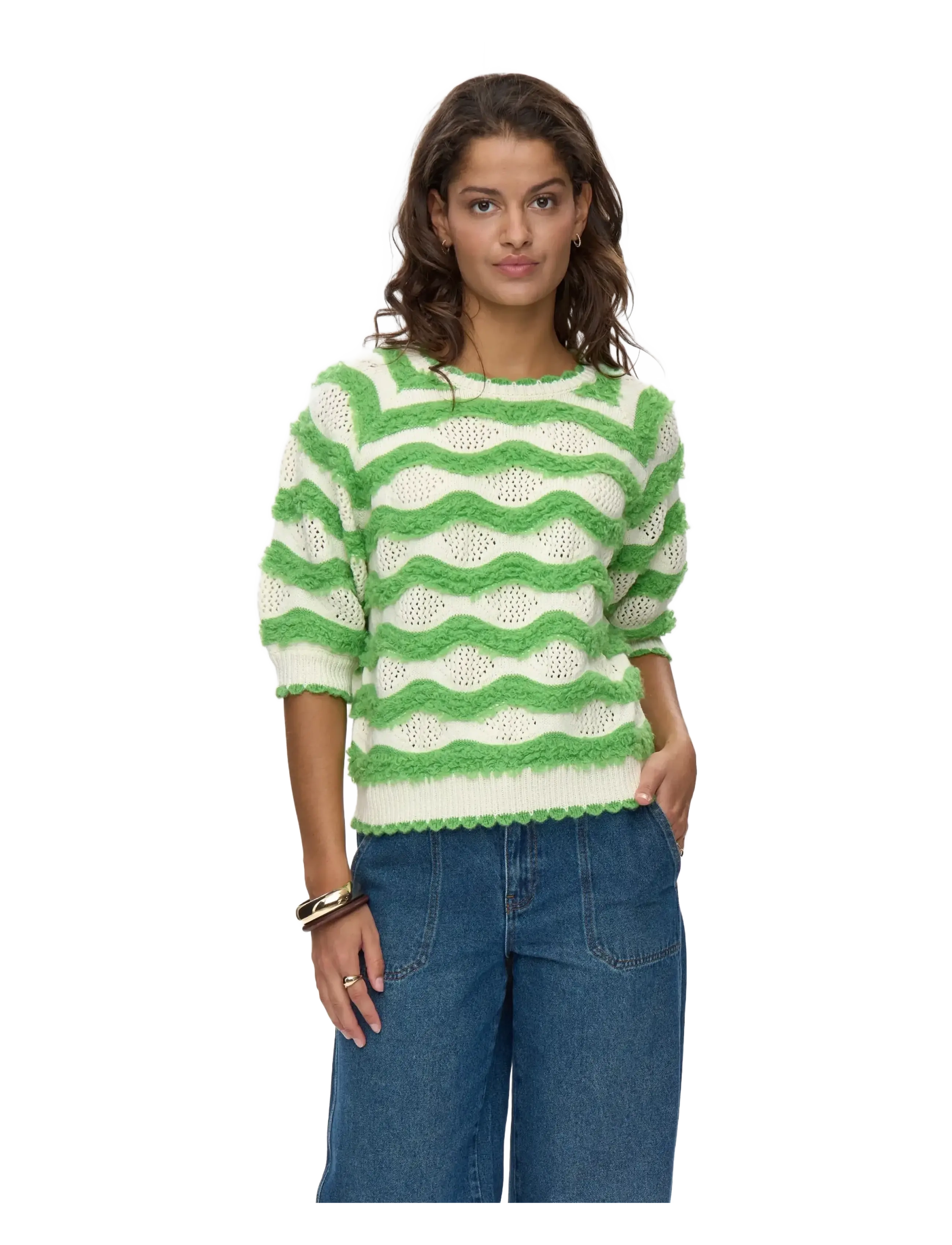 Nümph NUKIRILLA PULLOVER - Tøj - POISON GREEN / green