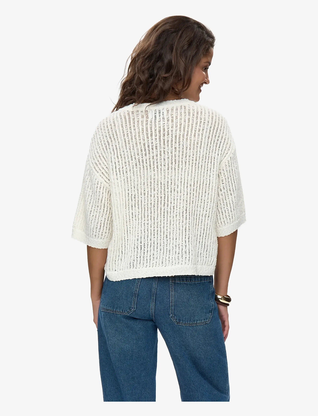 Nümph - NUMIRANDI SS PULLOVER - efterårstøj - cloud dancer - 1